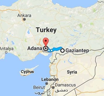 Adana to Gaziantep